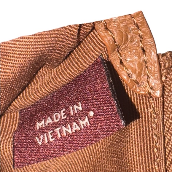 Coach Wristlet Zip Pebbled Leather Wallet Saddle Brown with Mini Hangtag - Picture 6 of 6